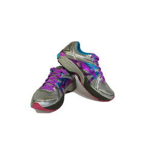 Brooks Womens Adrenaline GTS 17 Pink Gray Running Shoes Sneaker Size 11